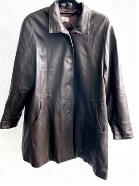 DAVIDE CERASI LEATHER JACKET SIZE 42 ( USED ) HANDMADE IN ITALY